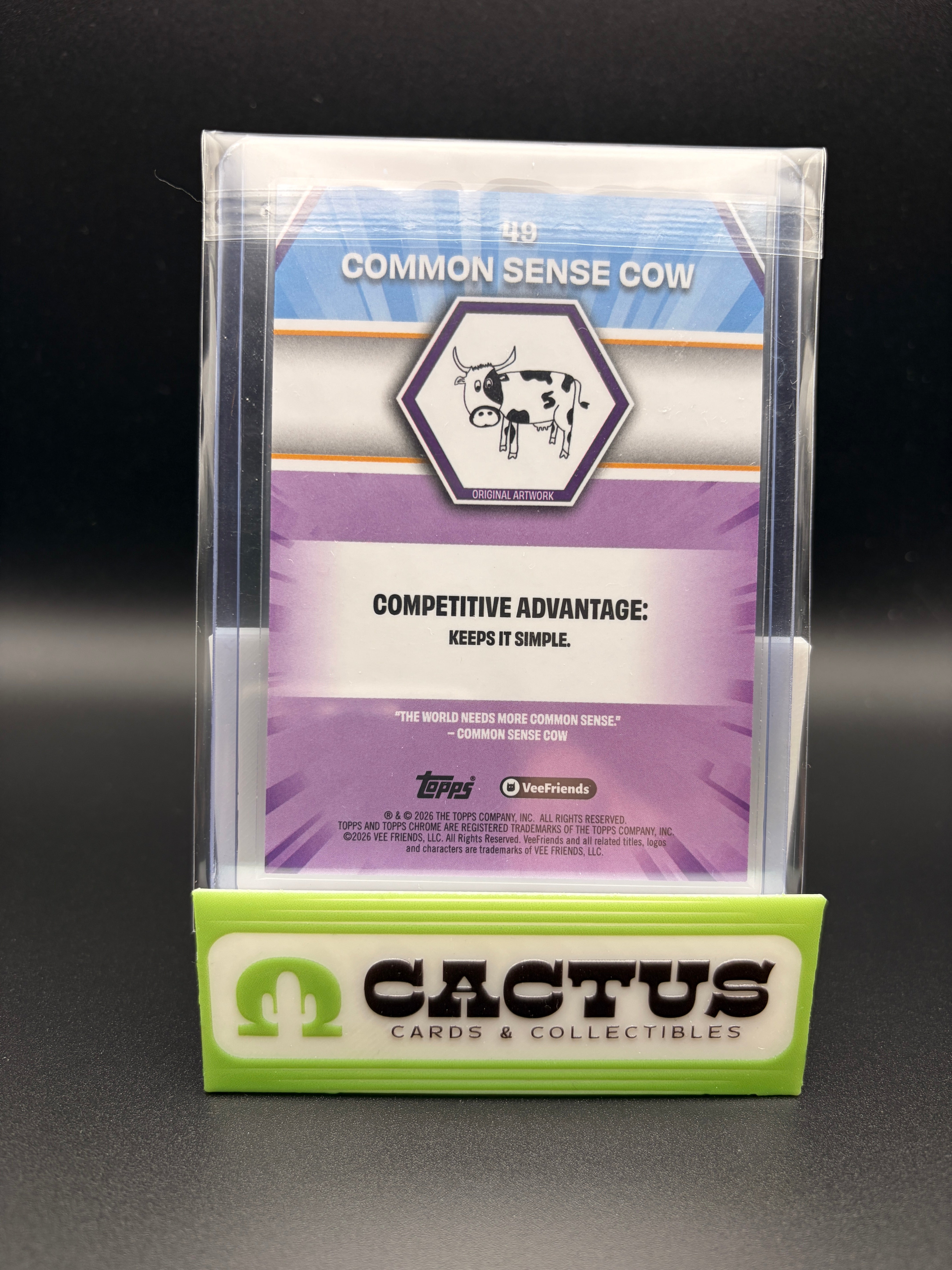 2026 Topps Chrome Veefriends - Common Sense Cow - /5 Red Refractor #49