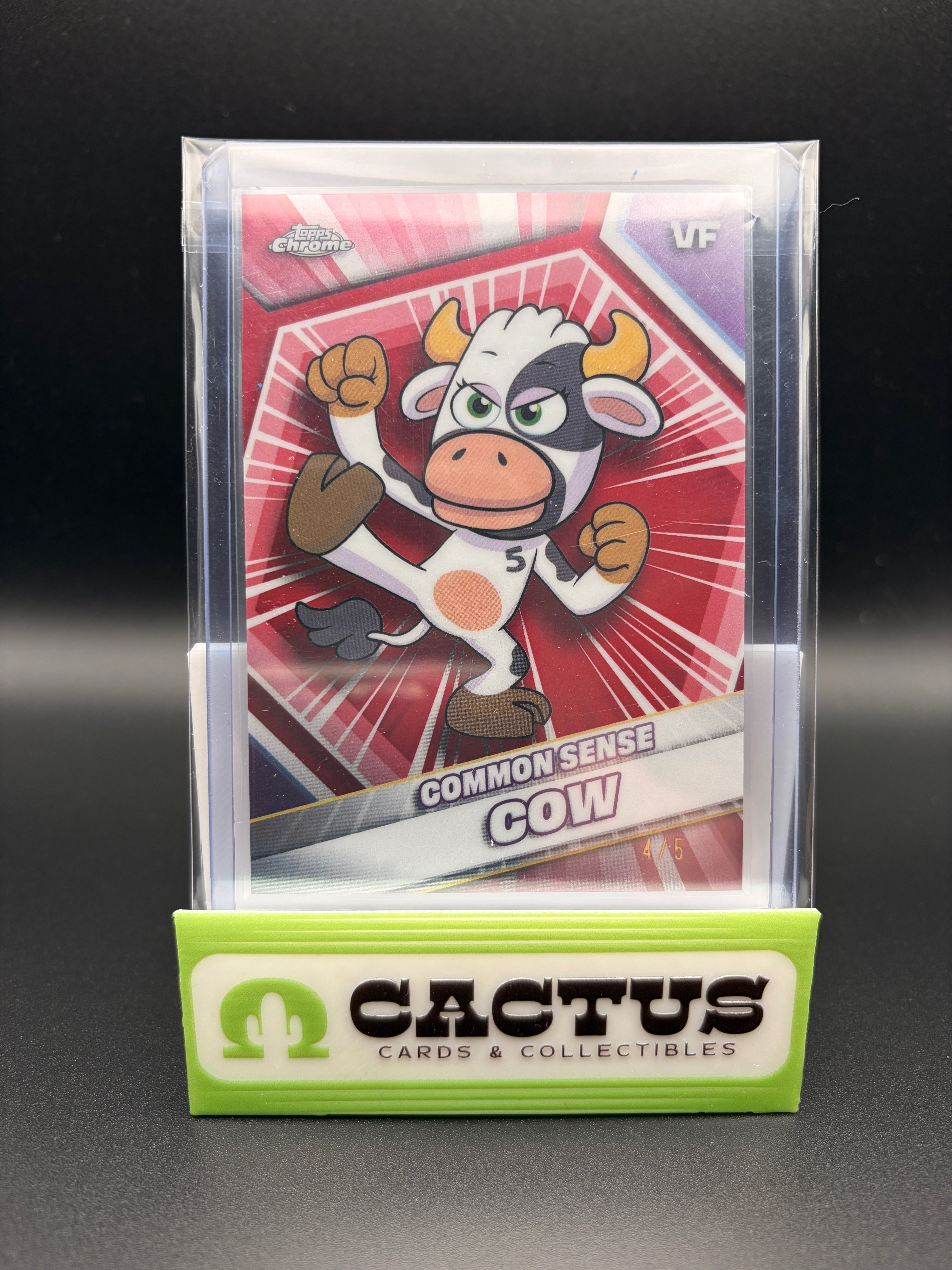 2026 Topps Chrome Veefriends - Common Sense Cow - /5 Red Refractor #49