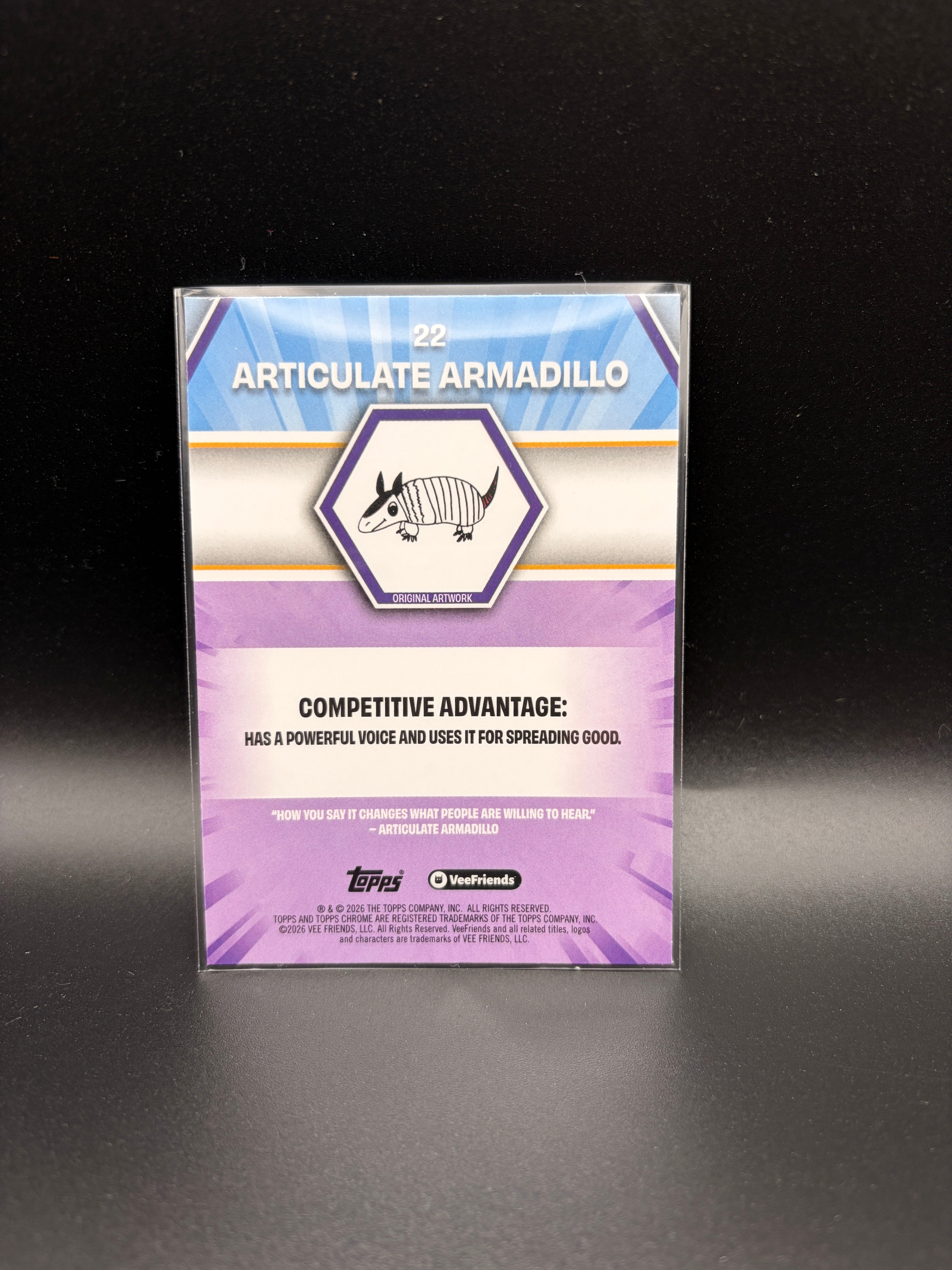 2026 Topps Chrome Veefriends - Articulate Armadillo - X-Fractor #22